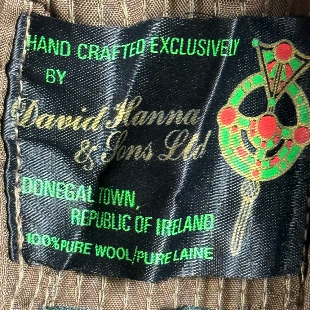 David Hanna & Sons W Bill Ltd Wool Tweed Bucket Hat Brown Multi Made in Ireland - Picture 11 of 11